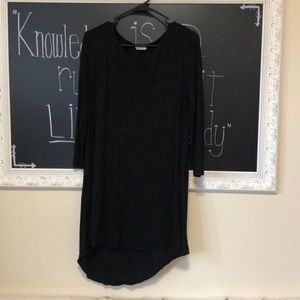Black long sleeve t shirt dress